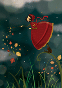 Danse des feuilles emport&eacute;es par le vent